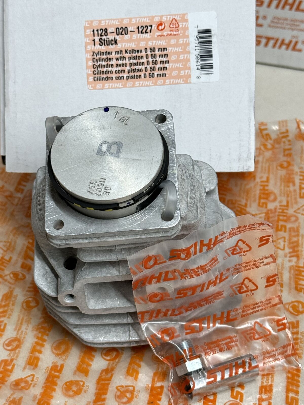 STIHL OEM CYLINDER WITH PISTON KIT 1128 020 1227 044R MS440 MS440R MS440-VW 50mm