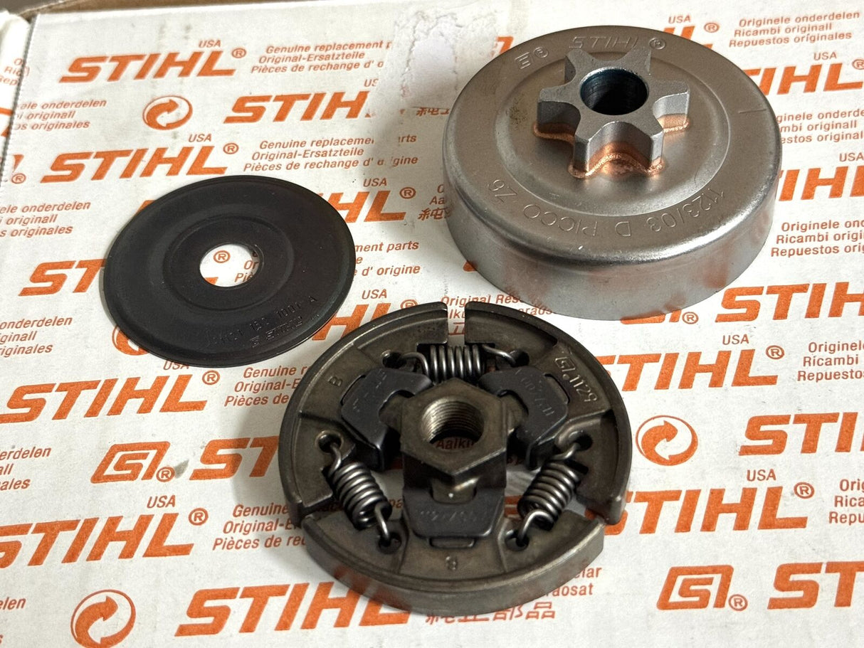 STIHL OEM CHAIN SPROCKET CLUTCH BUNDLE 1123 640 1705 / 2003 / 2050 STRIP MS170