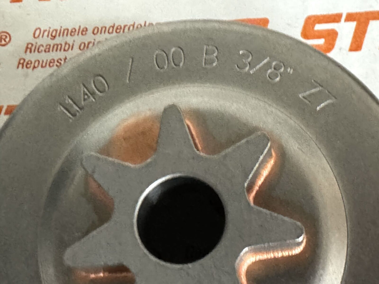 STIHL OEM CLUTCH DRUM CHAIN SPROCKET 1140 640 2000 3/8" 7T MS311 MS391 3/8 INCH