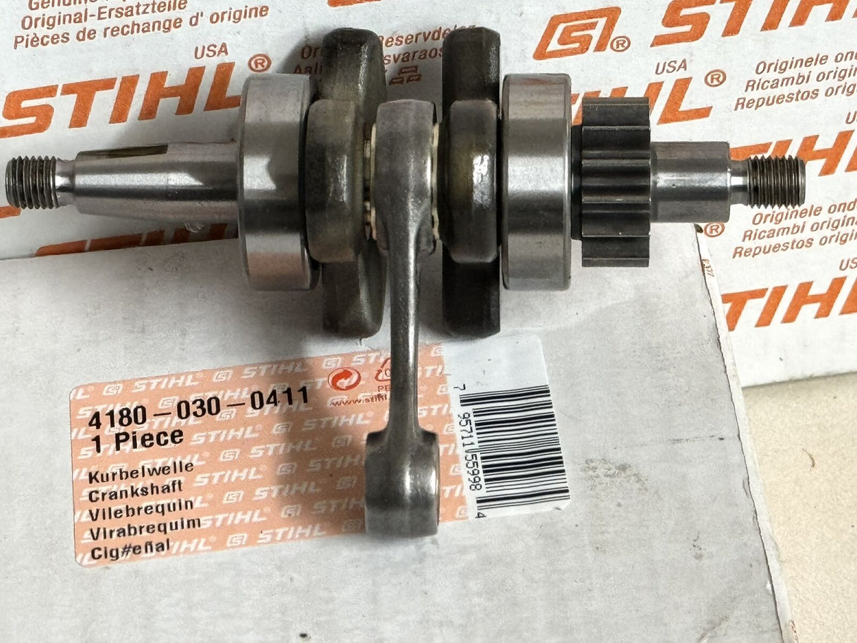 STIHL OEM CRANKSHAFT 4180 030 0411 FS130 R FS310 FS131 R KM130R FB131 HT131 MORE