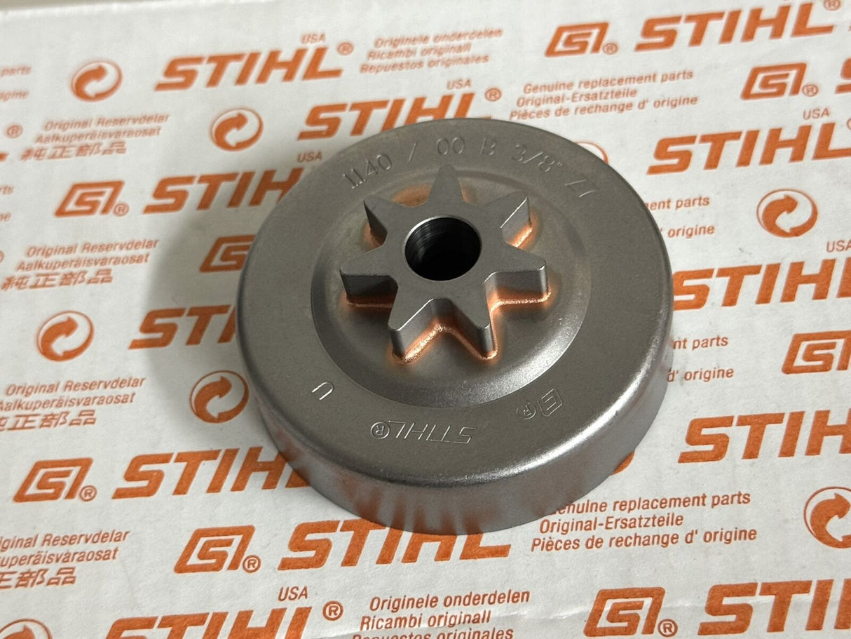 STIHL OEM CLUTCH DRUM CHAIN SPROCKET 1140 640 2000 3/8" 7T MS311 MS391 3/8 INCH