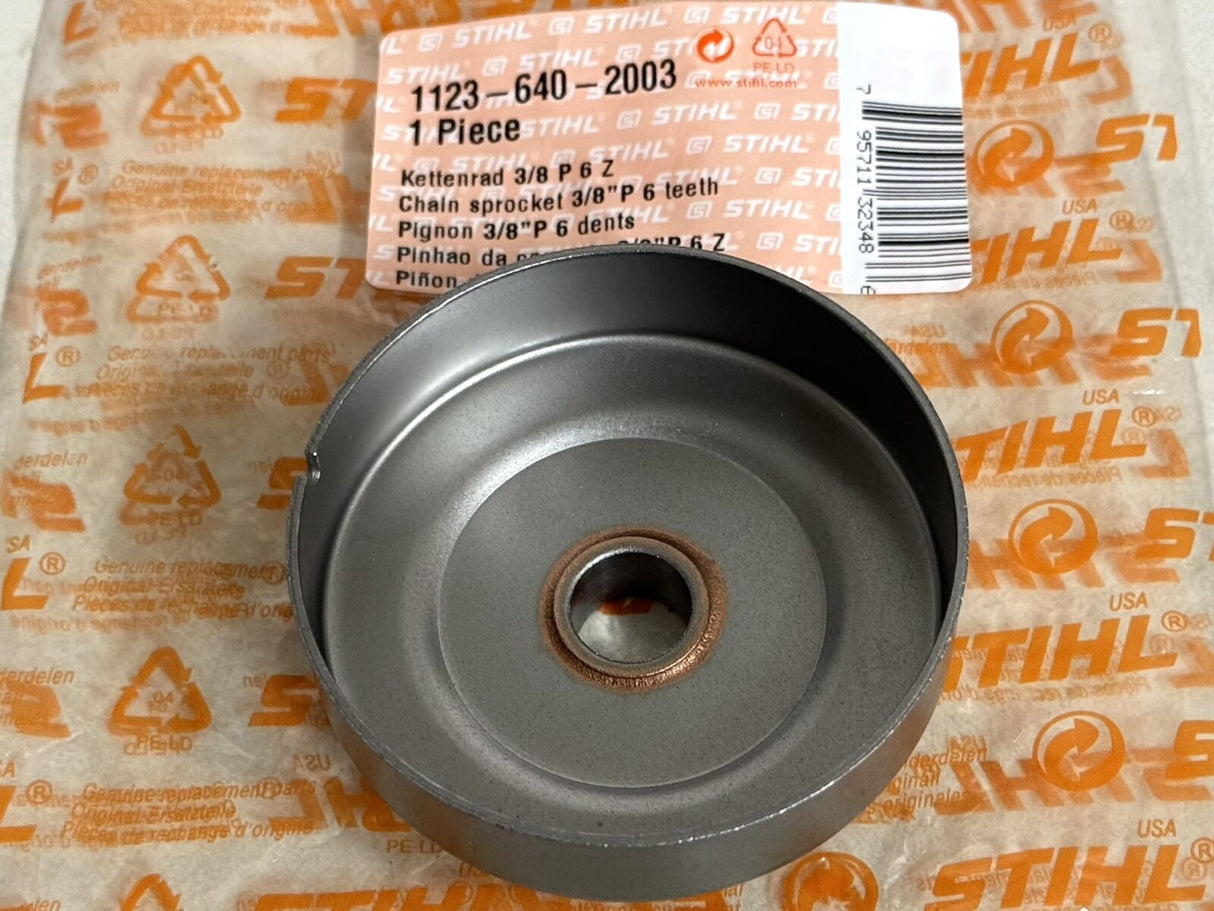 STIHL OEM CLUTCH DRUM SPROCKET 1123 640 2003 3/8" PICCO 6T 017 018 C MS180C 019T