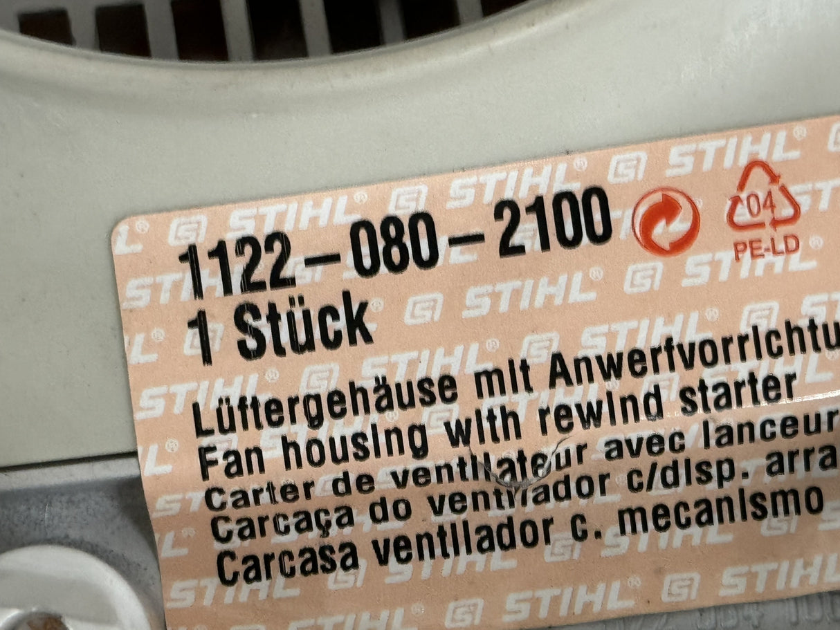 STIHL OEM FAN HOUSING WITH REWIND STARTER 1122 080 2100 OBSOLETE FOR 064 R RW